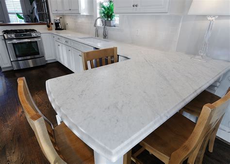 White Carrera Marble Kitchen Countertop By Atlanta Kitchen Kitchen