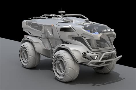 oleg ovigon 3d concept sci fi vehicle