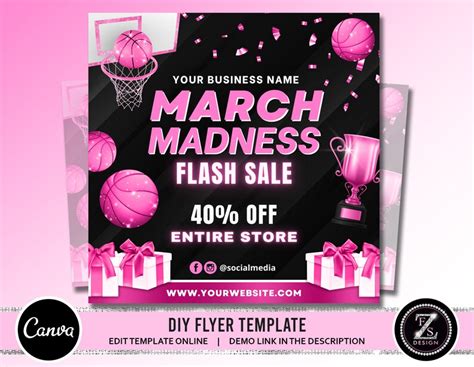 March Madness Sale Flyer March Sale Flyer March Madness Etsy