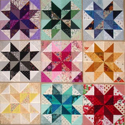 Pinwheel Stars Pieced Quilt Blocks Etsy Pinwheel Quilt Block Quilt