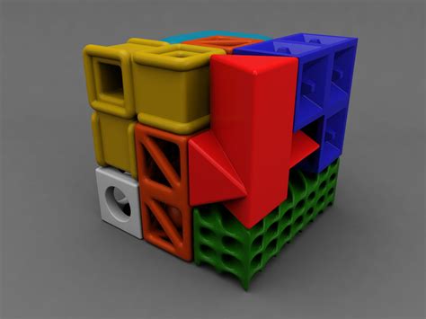 Soma Cube Puzzle Game 3d Model 3d Printable Cgtrader
