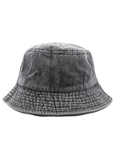 High Quality Washed Cotton Denim Bucket Hat Black C312ir9hhfd