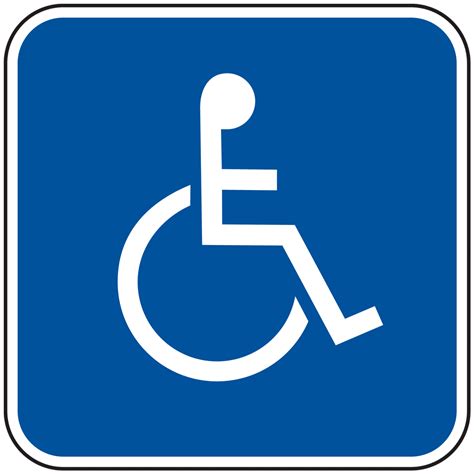 Parking Control Accessibility Handicap Symbol Sign Reflective Blue