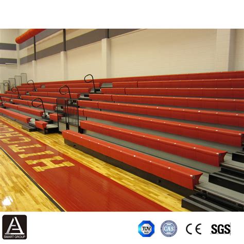 Retractable Seat Gymnasium Seating Bleachers Telescopic Platforms