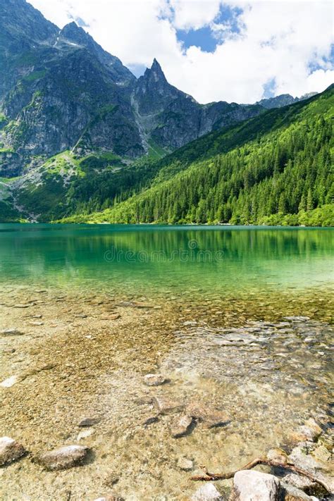 Amazing Lake Morskie Oko In Tatra Mountains Poland Stock Image Image
