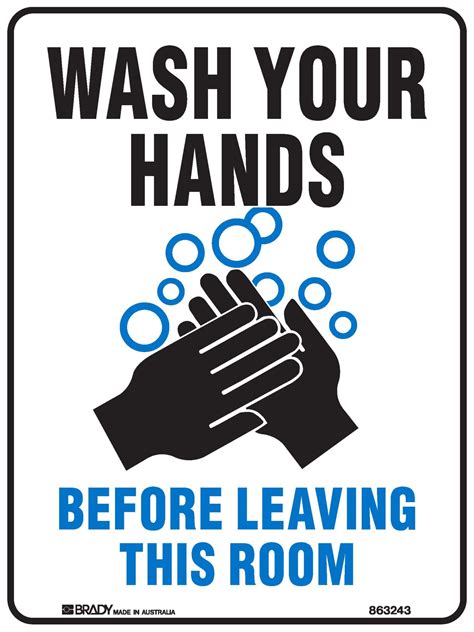 Covid 19 Sign Wash Your Hands Before Leaving This Room