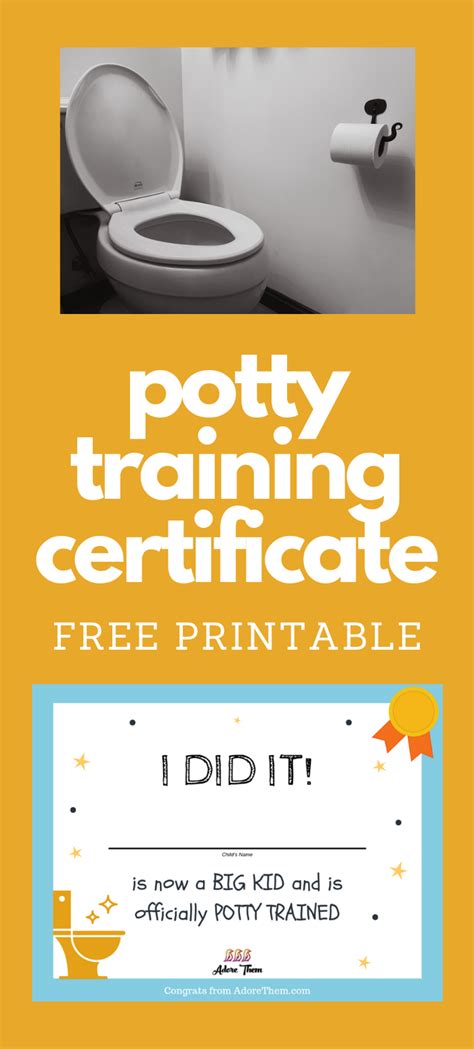Potty Training Certificate Free Printable Potty Training Certificates