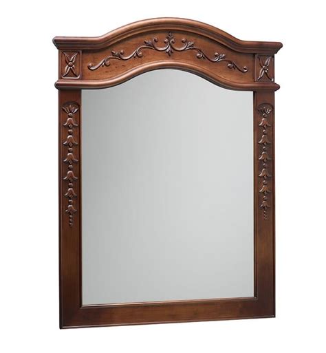 Ronbow 34 Traditional Solid Wood Framed Rectangular Bathroom Mirror