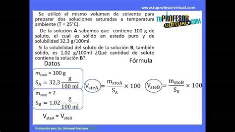 Solubilidad Lección Práctica YouTube