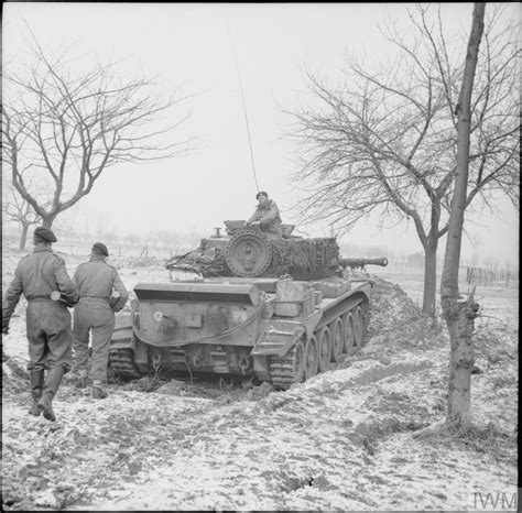 A Cromwell Tank Of 22nd Armoured Brigade 7th Armoured Division Dug In