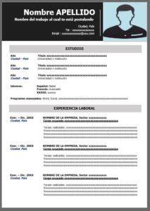 15 plantillas de curriculum para descargar gratis infojobs. Llenar Un Curriculum | Collection Of Plantilla De Currculo ...