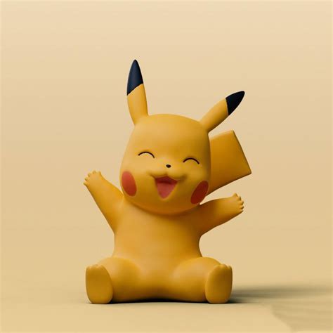 Pikachu Figure 3d Pokemon 3d Printed Figure 4 Different Etsy