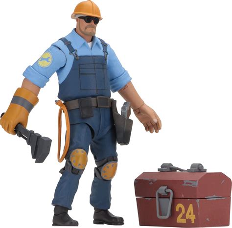 Blu Engineer Team Fortress Neca Action Figure Uk Toys And Games