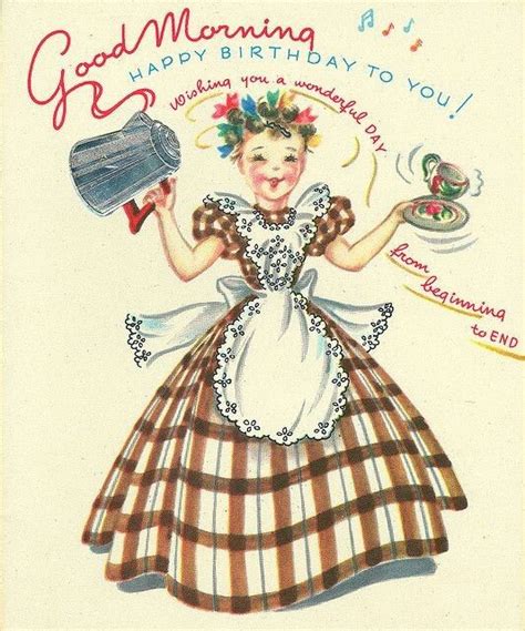 Image By Rock Adoodles On Vintage Girl Cards Vintage Birthday Happy