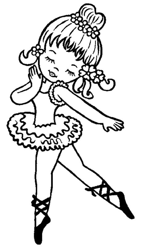 Chibi Ballerina Girl Coloring Pages Coloring Sky