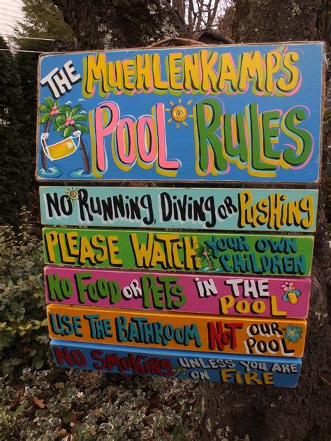 Funny Swimming Pool Signs Ann Inspired