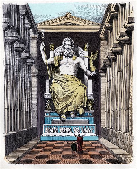 Zeichnet die imposante zeusstatue ganz einfach und leicht mit einer farblix schablone nach. Statue Of Zeus At Olympia Photograph by Cci Archives