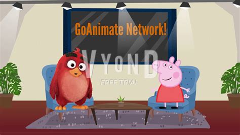 Red Bird From Angry Birds Movie And Peppa Pig Announcing Goanimate