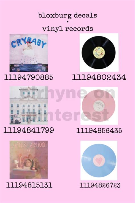 Bloxburg Decal Melanie Martinez Vinyl Bloxburg Decal Codes