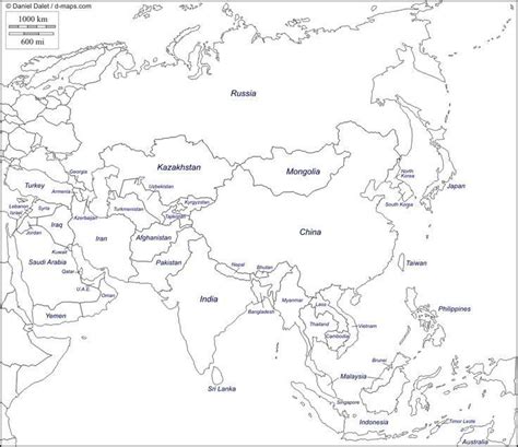 10 Mapas da Ásia para Colorir e Imprimir Online Cursos Gratuitos Free