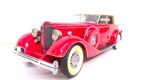 Franklin Mint Precision Models 124 1934 Packard Convertible Sedan Red