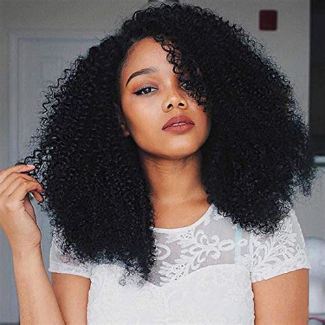 Yiroo Afro Curly Wig For Black Women Synthetic Wig Fiber Lace Front Wig