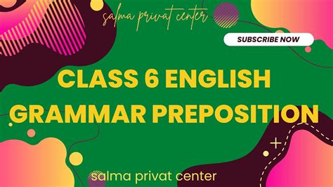 Class 6 English Grammar Preposition Youtube
