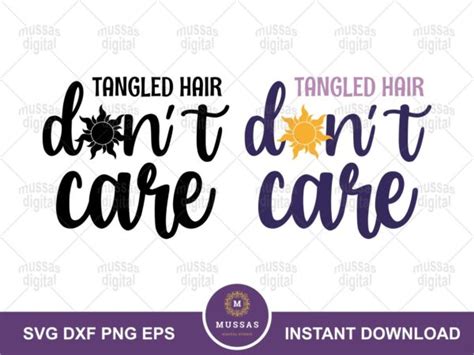 tangled hair don t care svg rapunzel quote