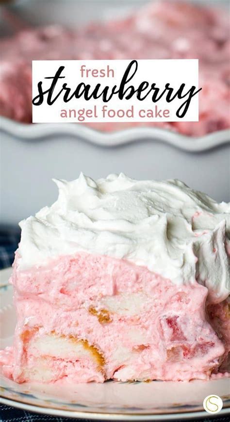 In a small bowl, beat cream cheese until smooth. Easy strawberry angel food cake dessert made with fresh ...