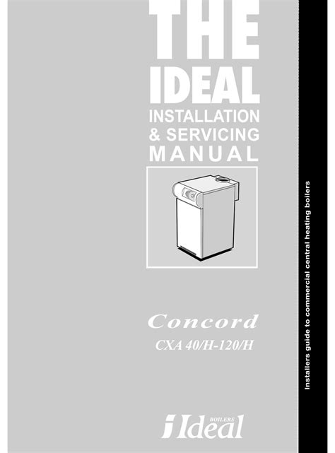 Ideal Concord Cxa 40h Installation And Servicing Manual Pdf Download