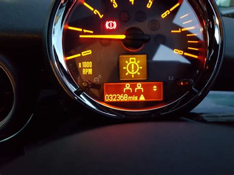 Mini Cooper Warning Light Exclamation Mark In Triangle