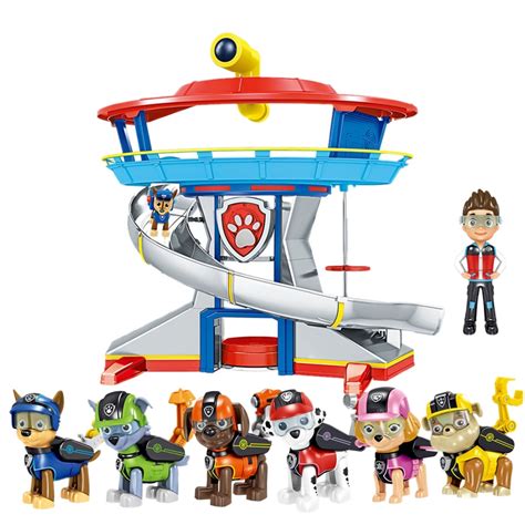 Paw Patrol Dog Toys Out Tower Base Command Center Puppy Patrol Set