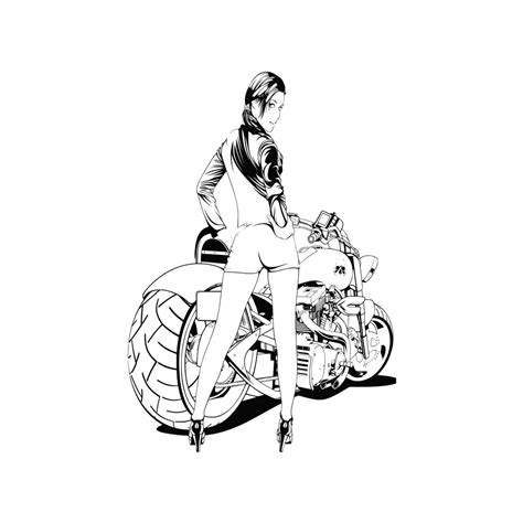 Sexy Motorcycle Girl Rider Svgpng File Etsy