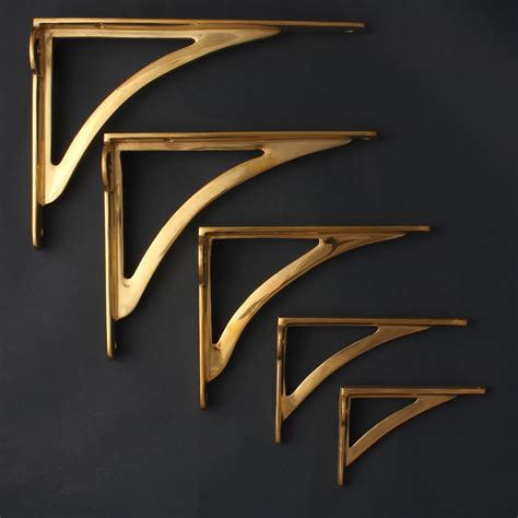 Brass Ironbridge Shelf Brackets Heavy Solid Cast Brass Etsy