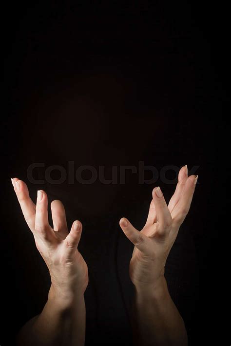 Hands With Fingers Spread Stock Image Colourbox