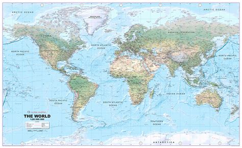 World Physical Map Huge Size 120m Scale Editable Geopdf Xyz Maps