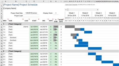 Las Mejores Plantillas De Diagramas De Gantt En Excel Descarga Gratis