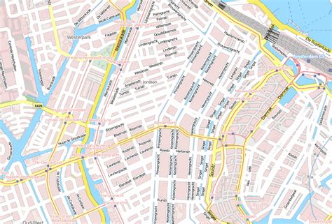 Anne Frank Huis Stadtplan Mit Satellitenaufnahme Und Hotels Von Amsterdam