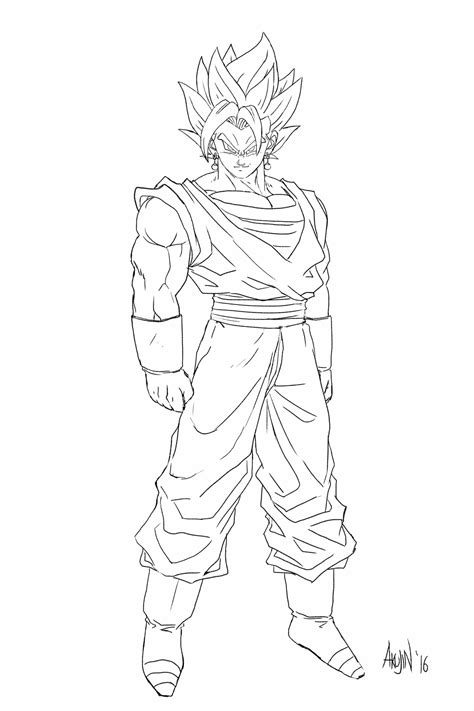 Goku Ssj Form Coloring Pages Coloring Pages