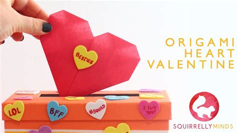 Diy Valentines Day Mailbox And Origami Heart Valentine Youtube