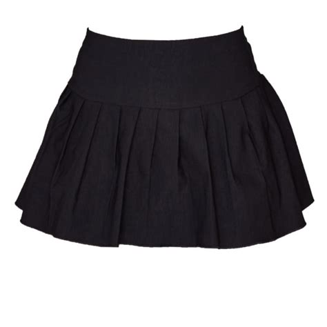 Black Pleated Micro Mini Skirt Size L Worn Once Depop