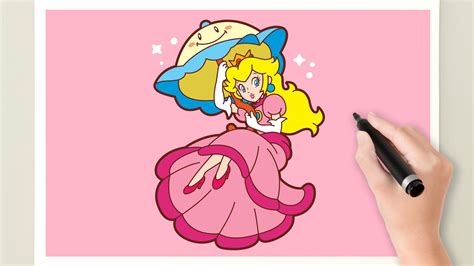 How To Draw Princess Peach 02 Super Mario Youtube