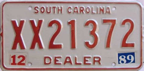 1989 South Carolina Dealer 8249 For Sale The Tag Dr Store