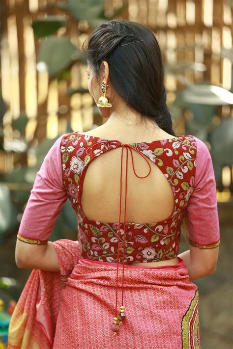 250 Best Kalamkari Blouse Designs For Cotton Saree 2020