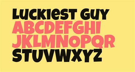 Luckiest Guy Free Font What Font Is