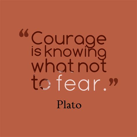 Courage Is Knowing What Not To Fear By Plato Courage Quote Courage