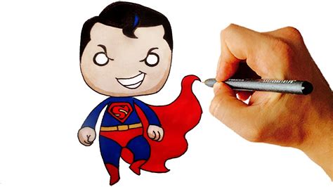 How To Draw Superman Chibi From Dc Comics Easy Step By