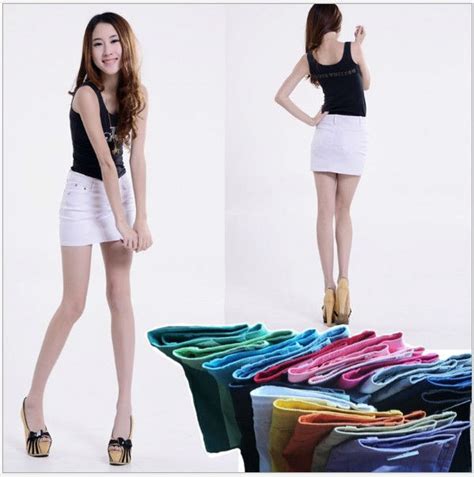 Off New Sexy Mini Jeans Slim Fit Skinny Summer Short Skirt Cotton