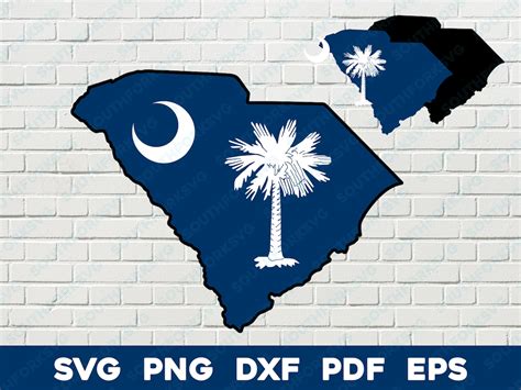 South Carolina State Flag Shape Svg Png Dxf Eps Pdf Vector Graphic
