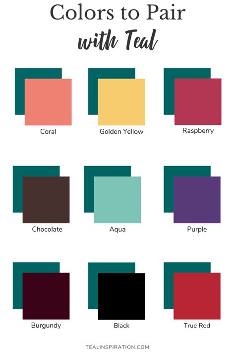 Colors To Pair With Teal In 2020 Color Combinations For Clothes Teal